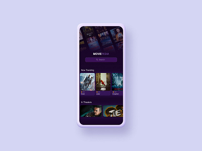 Movies App UI Design app design icons logo ui ux ui design uiux