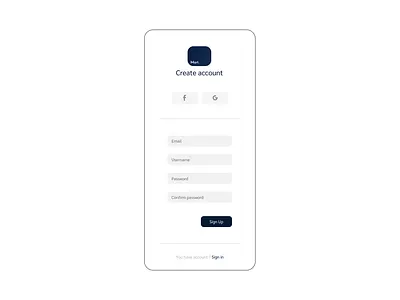 Sign up screen app app design blue design mobile app mobile design ui ux