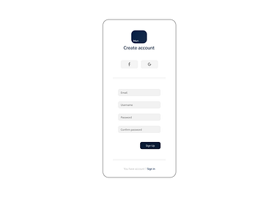 Sign up screen app app design blue design mobile app mobile design ui ux