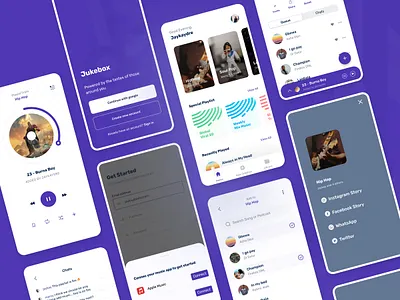 Jukebox design mobile music app music player ui