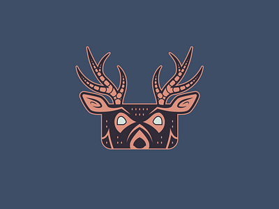 Deer Totem - 21/365 antlers design designs geometric illustration illustrations totem vector design vector illustration