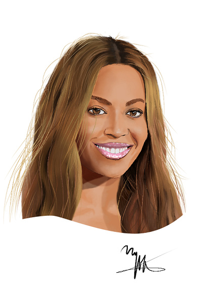 Beyonce's portrait digital illustration digitalart drawing portrait