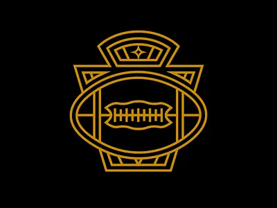 Pittsburgh Keystone Badge apparel badge branding clean design dribbble football icon illustration illustrator keystone logo nfl pittsburgh print steelers symmetry vector