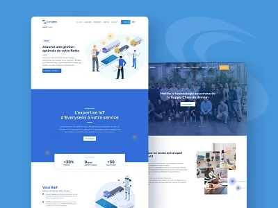Website Everysens 01 artificialintelligence blue branding design everysens illustration mockups transport uidesign uxdesign web webdesign