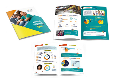 Annual report catalogue colorful colors design flat icon layout print report report design type typography vector