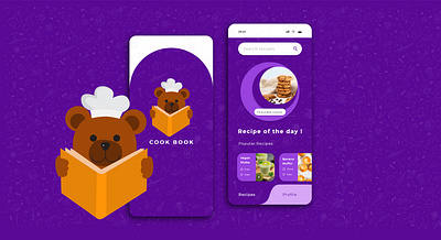 cookbook - recipe app ui design adobe illustrator adobe xd cooking app cooking app ui illustration ios app mobile app design mobile ui ux recipe app ui ui design ui designer ux design