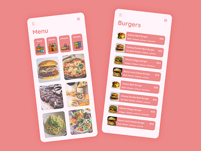 Food/Drink Menu app dailyui dailyuichallenge design drink fast food food food and drink foodie menu take away ui ux
