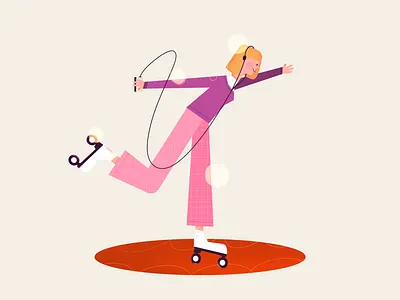 Princess Roller-Skate colorfull crowns digitalart drawing editorial editorial illustration flat girl character illustration princess diana procreate art roller skate vector