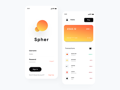 Mobile App - Financlial UX/UI app bank app banking cards clean design financial minimal mobile app payment payments payments app talavadze transaction trending ui ux