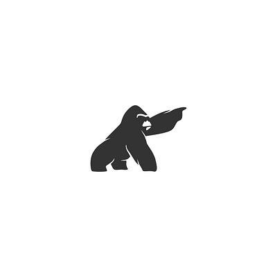 Gorilla animal ape design gorilla gorilla logo harambe logo logotype minimal silverback