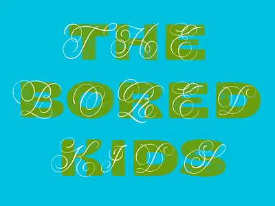 The Bored Kids flourishes goodtype goodtypetuesday procreate script the bored kids typography