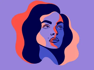 Just A Girl color flat illustration popart portrait illustration portraits procreate