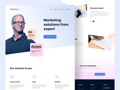 Marketing - Web design branding colours design minimal popular design practicing trending typography ui ui design uidesign ux web web design web ui web ui design web uiux website