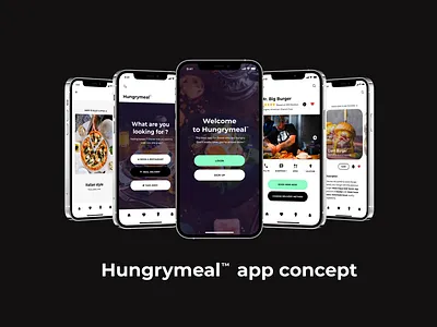 UI/UX - Hungrymeal FoodApp concept delivery design food app hungrymeal ios ios app design paczek reservation restaurant restaurant app takeaway theo theopaczek ui ui design ux ux design xd design