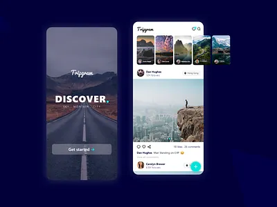Tripgram . Discover app app design application design digital discovery like media post share social trip ui ux uxui
