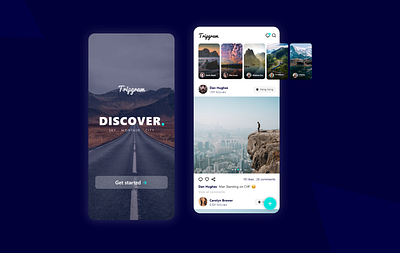 Tripgram . Discover app app design application design digital discovery like media post share social trip ui ux uxui