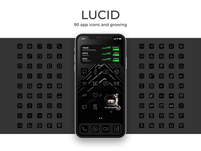 Lucid iOS Theme android black white colorful contrast for sale free freebie icon design iconography ios ios app design ios theme premium download premium psd product red theme theme design theme park themeforest