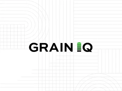 Grain IQ branding farm finance grain illustration logo midwest