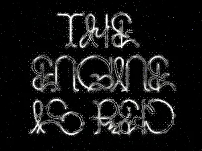 The Engine Is Red - Space Bit 8 bit bitmap lettering retro type
