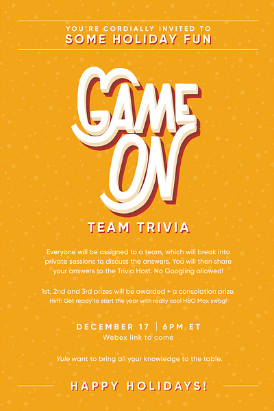 Game On: Team Trivia Logo Concept entertainment game gameon hand lettering hand lettering art illustration lettering logo logo logodesign modern typogaphy