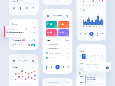 To do list App app calendar category chart clean dashboard design gradient ios kit manage mobile schedule statistic task ui uidesign uiux uiuxdesign uxdesign