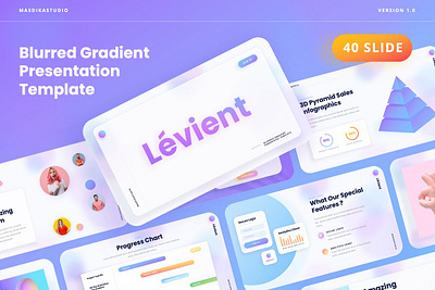 Lévient - Creative Gradient Template art business clean creative creative template design development elegant gradient gradient template graphic design multipurpose presentation protfolio simple template templates web design web development website