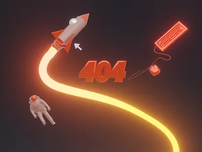 404 Page 3d art blender color concept art design environment photoshop render space ui ui design uidesign uiux website