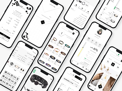 B2B - Jewellery app branding design illustration ux