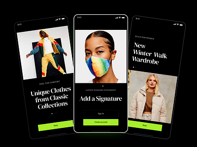 Shopping Onboarding Screens - Part 1 branding dark app delhi ecommerce ecommerce shop india login mask rahul kumar shadow shapes shop shopping shopping app sign in ui ux winter shopping