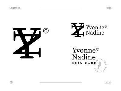 Logofolio 005 - Yvonne Nadine© branding design flat graphic design icon logo minimal type typography vector