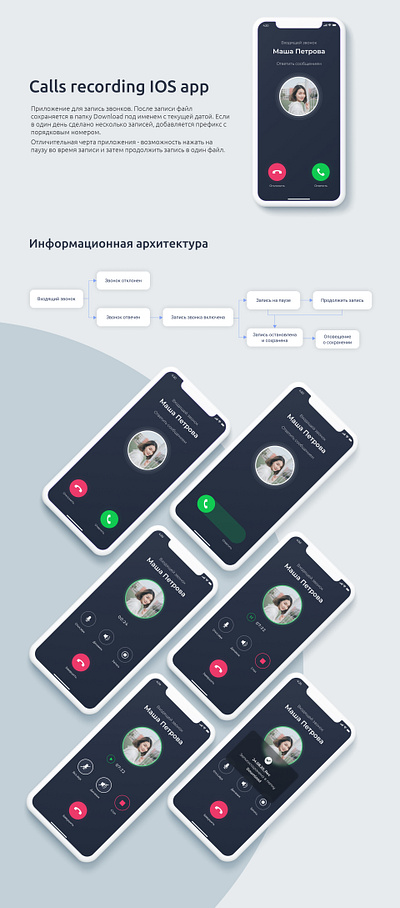 App calls android app calls dailyui dark design information architecture ios mobile ui ux