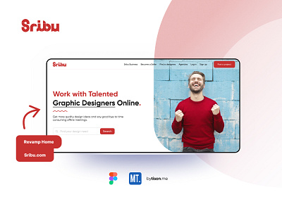 Landing Page Redesign - Sribu agency dribbble freelancer indonesia landing landing page landing page design landingpage sribu ui ui ux ui design uidesign uiux ux uxdesign web web design website website design