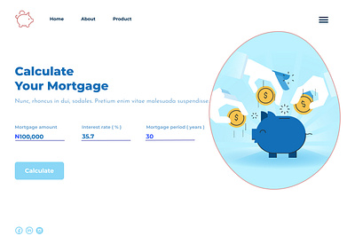 #004 Mortgage calculator @daily ui @dailyui @tobi amodu @utiva