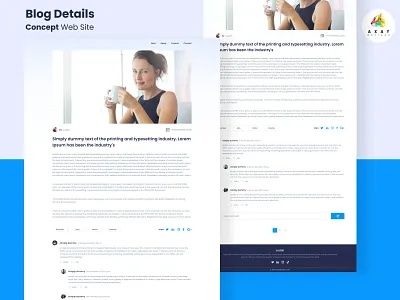 Web design Blog Details Page blog page blog site graphic designer ui designer modern website ui design webdesign website website concept