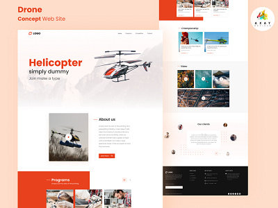 Drone or Helicopter Theme Website adventure website figma figma website helicopter homepage design theme design website concept website design