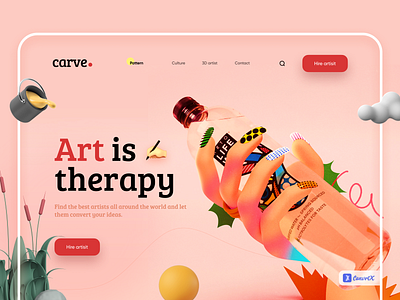 Hire artists - Web UI/UX Design 2d art 3d art artists dailyui design free hand drawn illustration illustration art minimal minimal art modern muudy pattern art ui ux vector web web design website