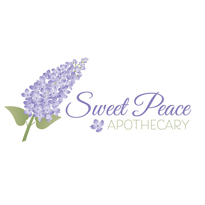 Sweet Peace Apothecary logo apothecary botanical feminine floral illustration logo nature vector