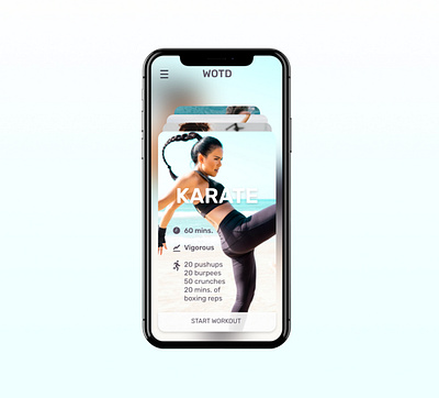 UI Challenge // Workout of the Day dailyui dailyuichallenge design mobile app mobile ui ui ui design ui designer