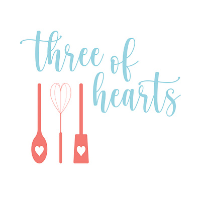 three of hearts logo adobe illustrator branding feminine illustration logo vector