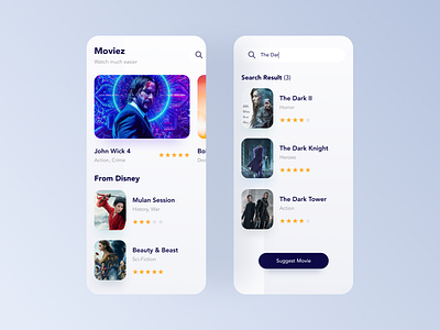 Moviez Streaming mobile app movie streaming teather ui design ui ux video