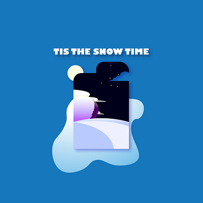 Snow-Time art flat illustration illustrator snow vector