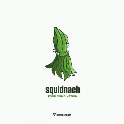 squid and spinach logo combination animation app branding design flat icon illustration logo ui vector