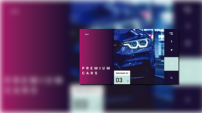 Premium Cars bmw car design landingpage ui