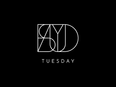 Tuesday design identity inkscape logo mark monogram monograms tuesday typography