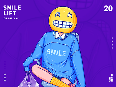 Smile Life affinity designer art blue design emotion illustration life pink red smile smile life wme yellow