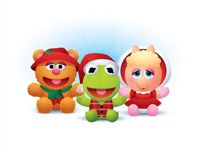 Muppet Babies adobe illustrator character design cute disney illustration jerrod maruyama jmaruyama kawaii muppets vector