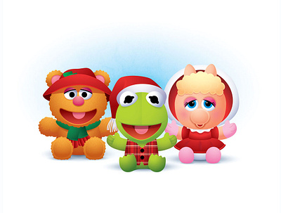 Muppet Babies adobe illustrator character design cute disney illustration jerrod maruyama jmaruyama kawaii muppets vector