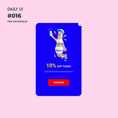 DAILY UI #016 - POP UP 016 dailyui dailyuichallenge design popup ui design uiux uiuxdesign