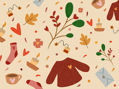 autumn pattern. art autumn autumn collection autumn leaves autumn party beginner bookillustration draw drawing illustration illustrator pattern pattern art pattern design procreate procreate app procreate art