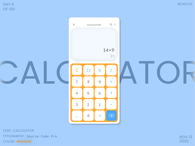 Dailyui004 - Calculator calculator ui daily 100 challenge dailyui dailyui004 dailyuichallenge design dribbble ui ux